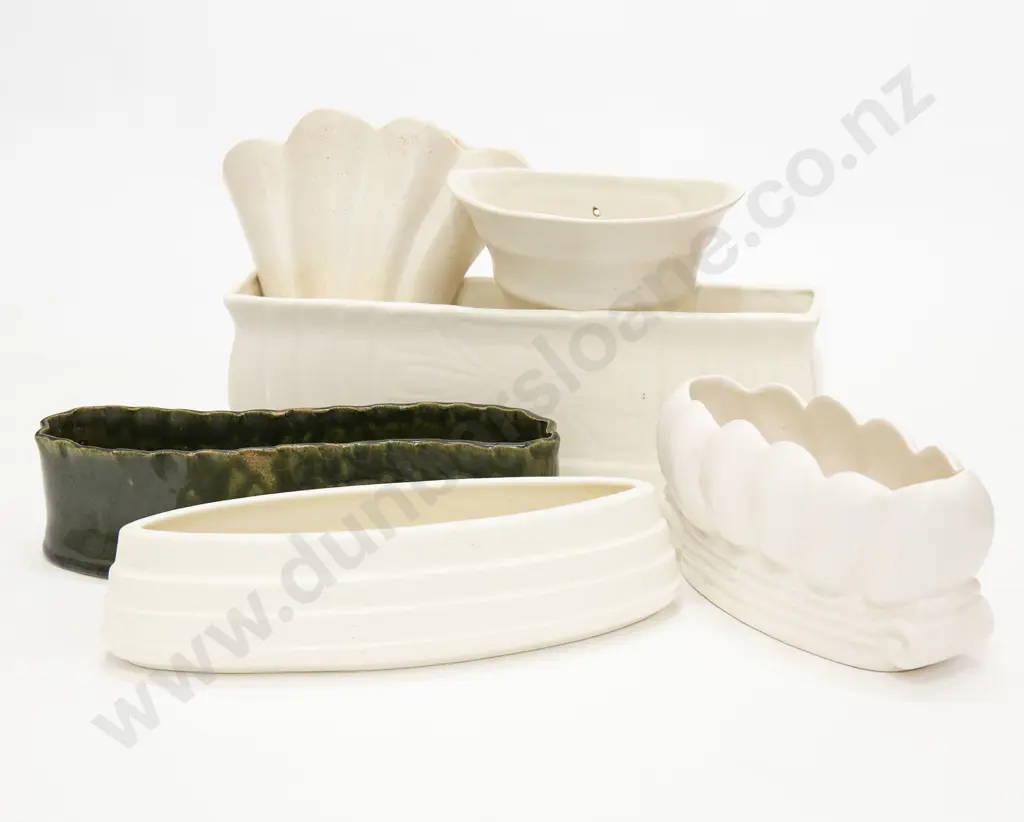 Three Wall Pockets and Four Trough Vases Image 1++