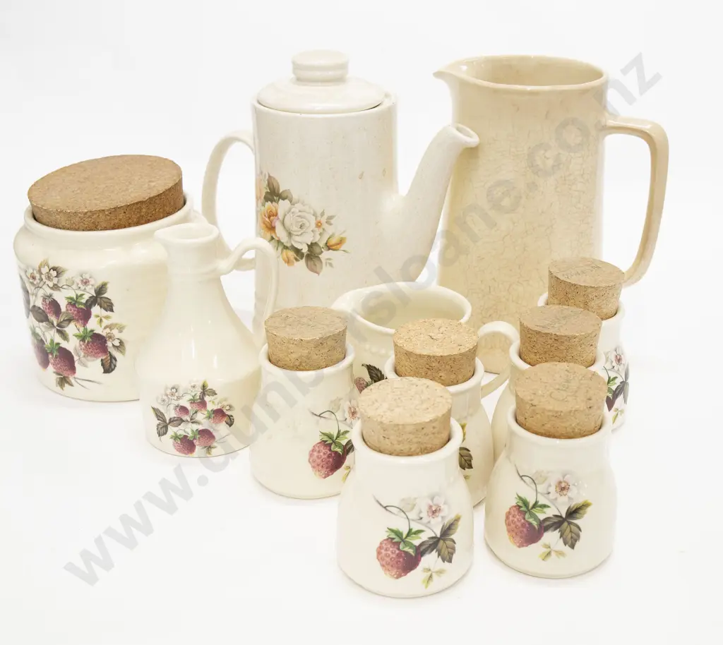 Box of Strawberry Decorated NZ Ceramics Image 1++