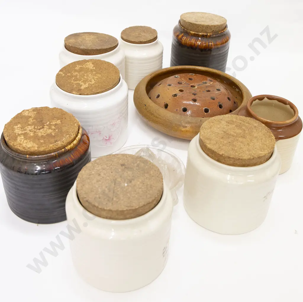NZ Pottery and Ceramic Canisters and Assorted Image 1++