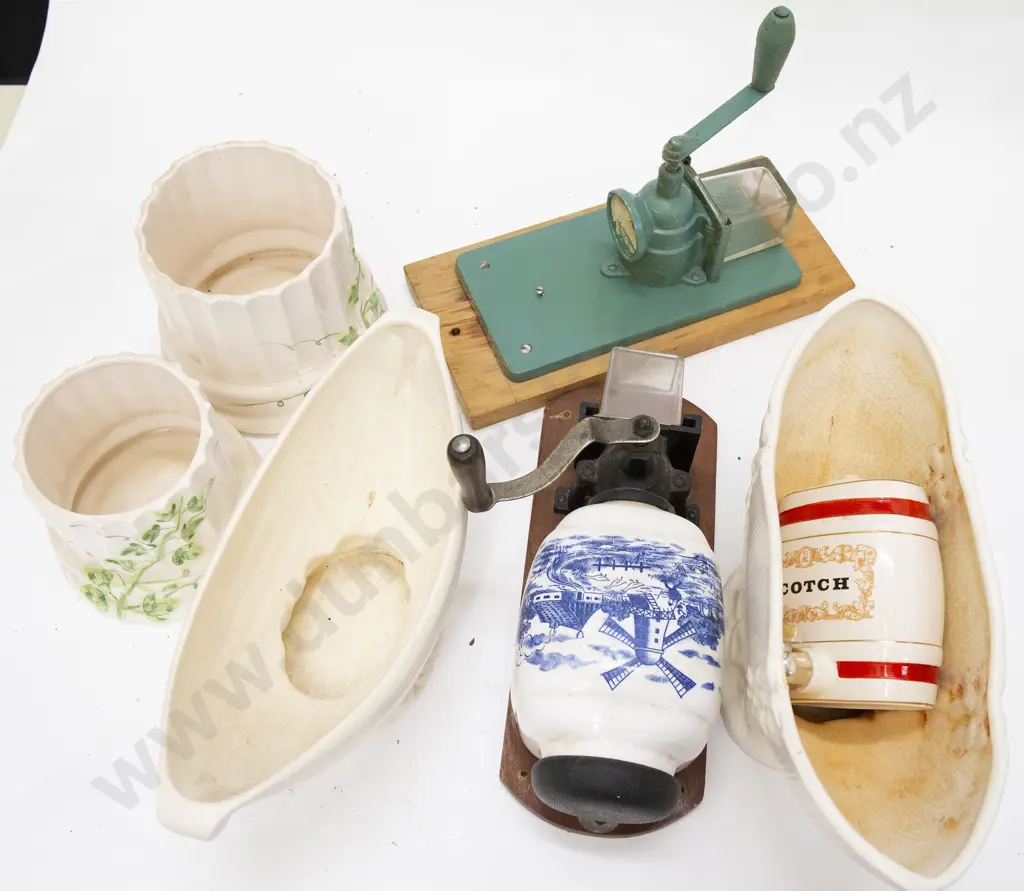 Quantity of NZ Ceramics including Vintage Coffee Grinders Image 1++