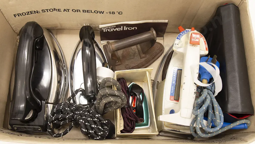 Small Box of Assorted Vintage Irons Image 1++