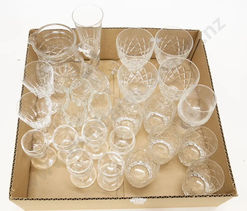 Crystal Jug and Assorted Glassware Image 1++