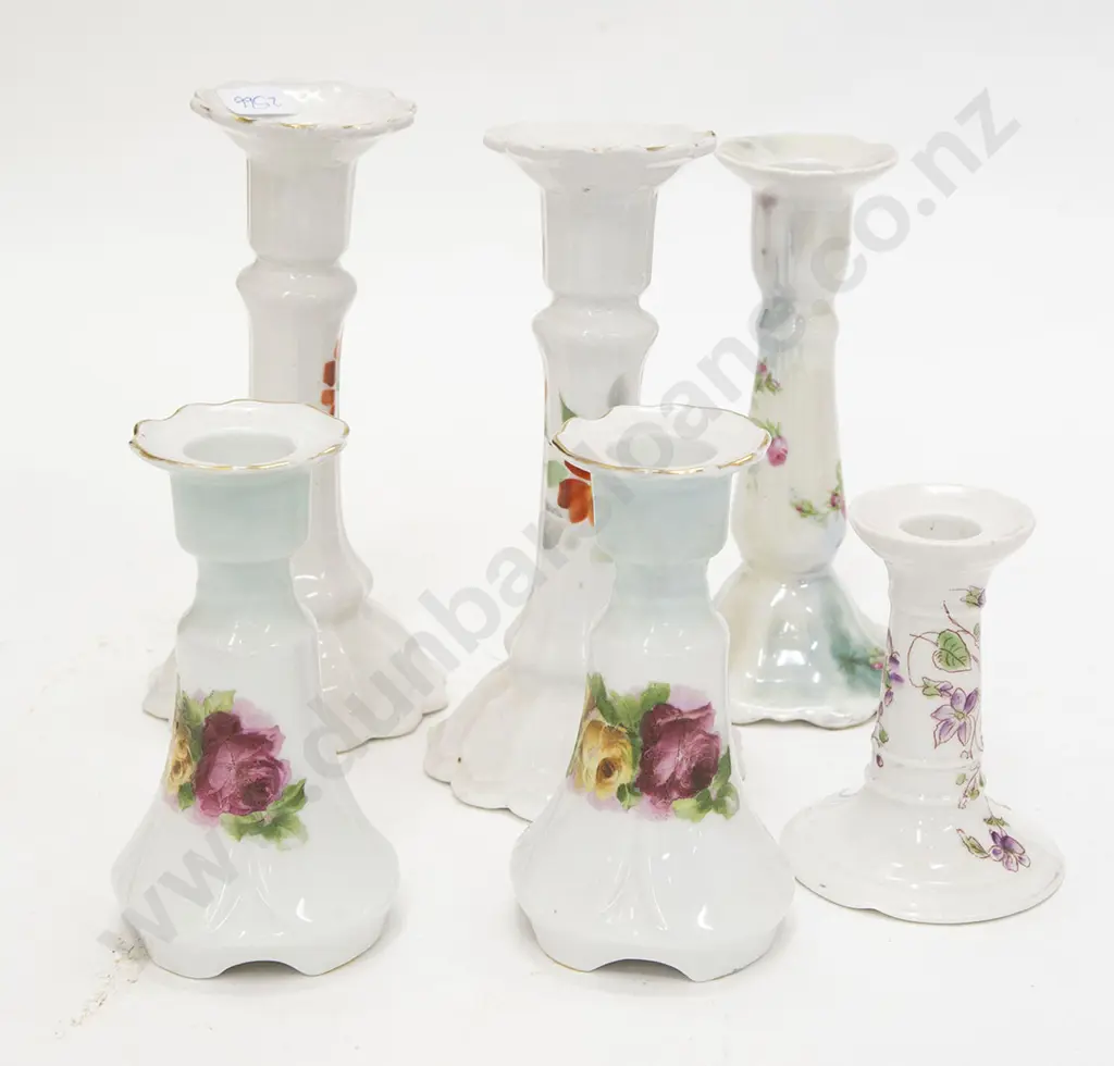 Six Victorian Dressing Table Candlesticks Image 1++