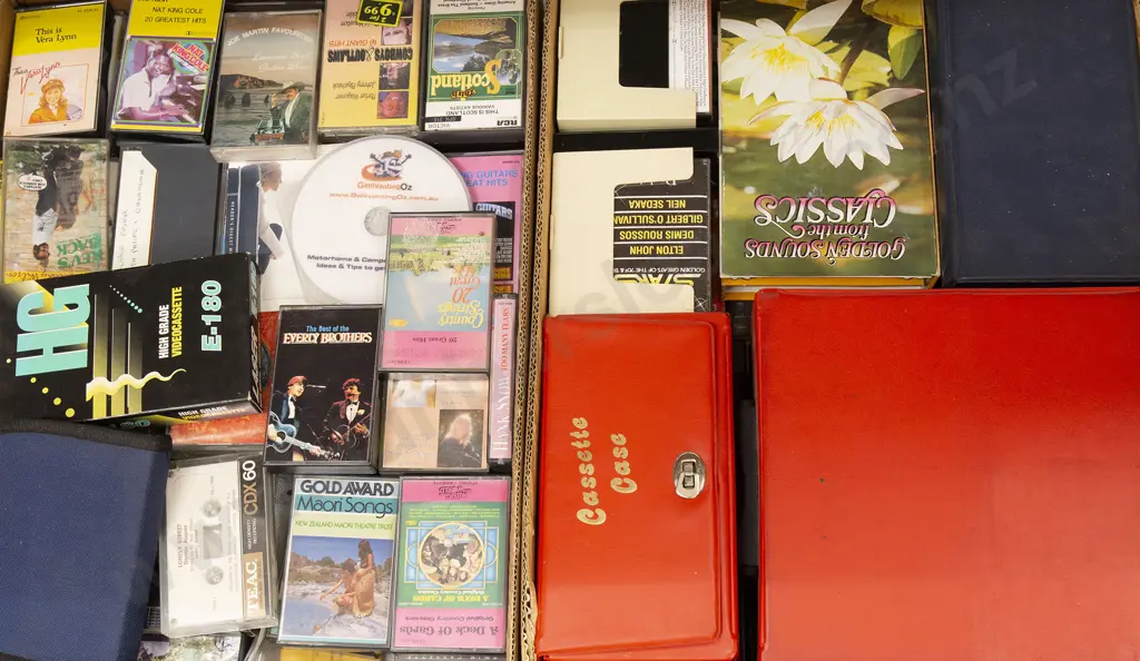 Three Cartons Vintage Cassette Tapes Image 1++