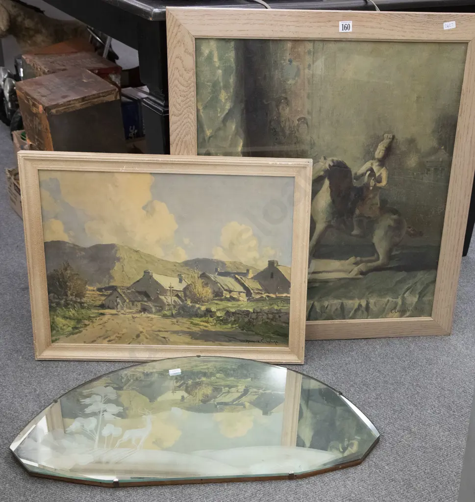 Six Various Prints, Works on Paper & Mirror (7) Image 1++