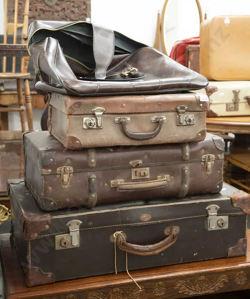 Three Vintage Suitcases Image 1++