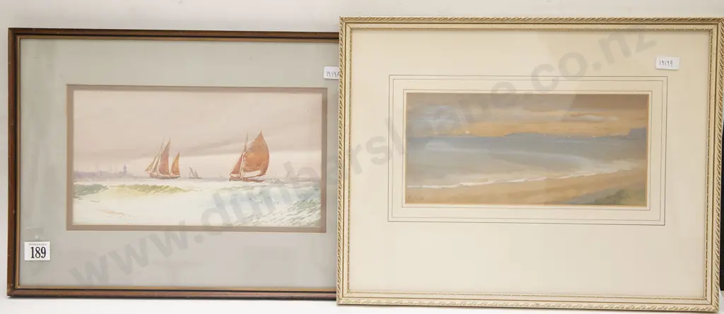 Two Original Watercolour Seascapes Image 1++