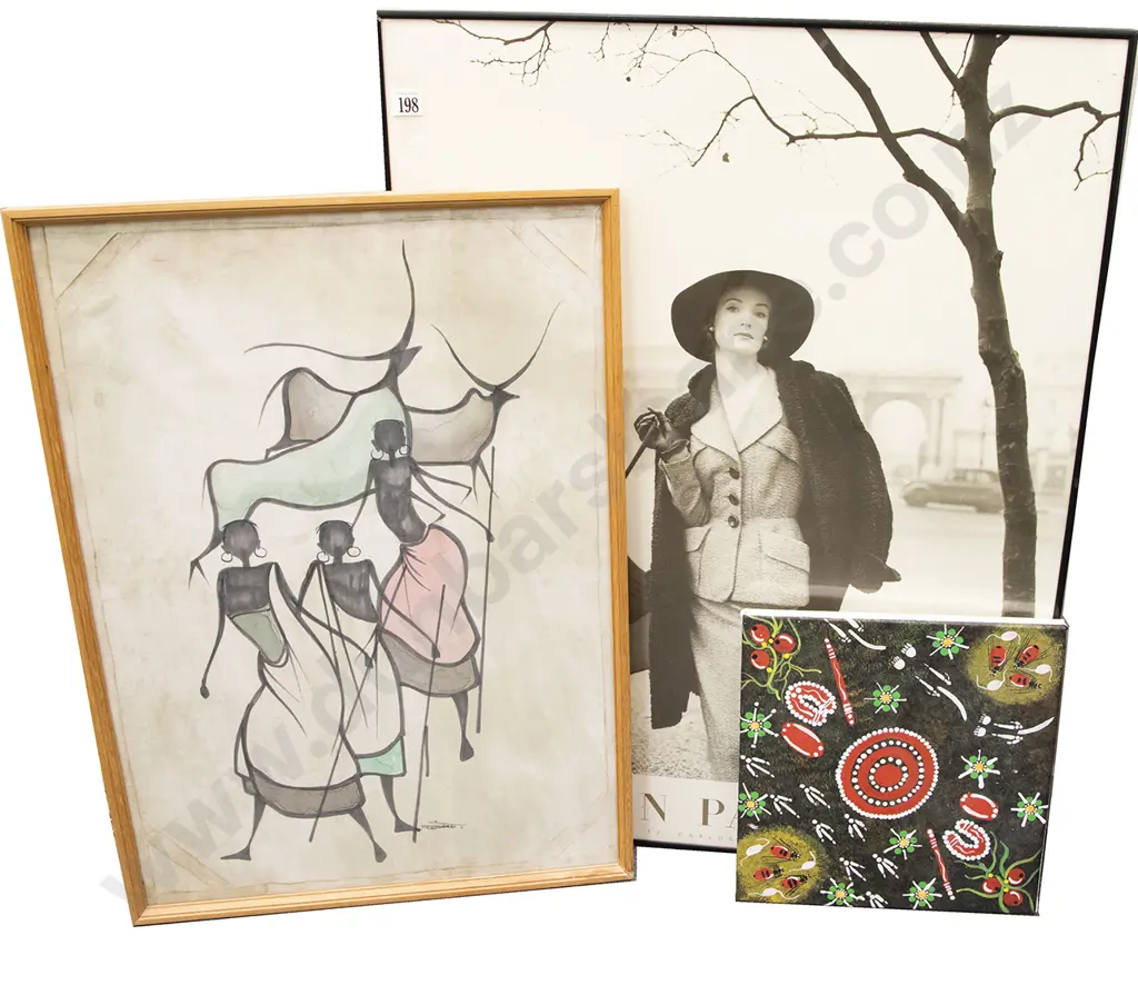 Three Various Framed Works Image 1++