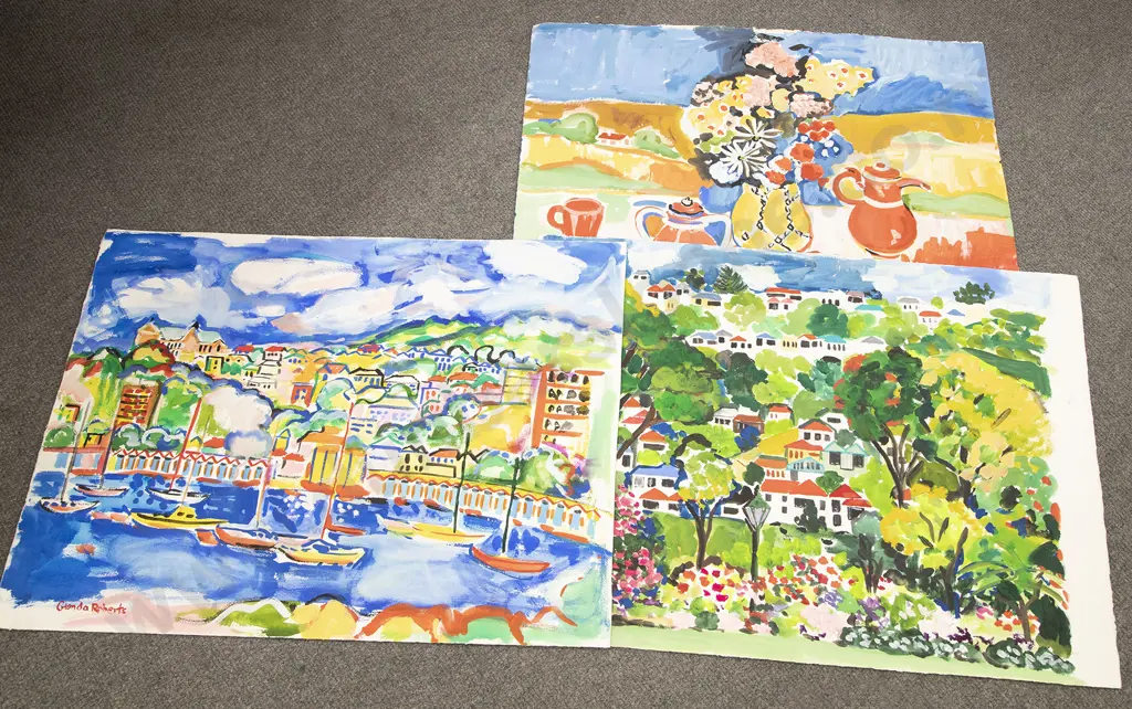 Glenda Roberts - Three Unframed Works Image 1++