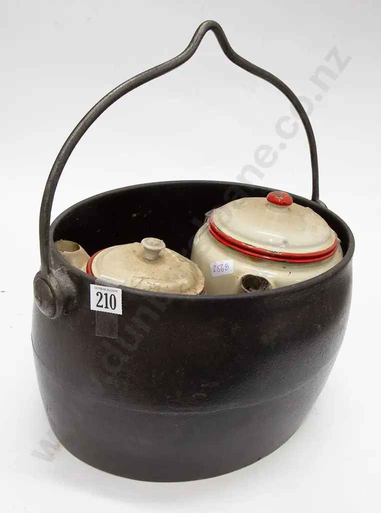 Colonial Enamel and Cast Iron Cooking Pots Image 1++