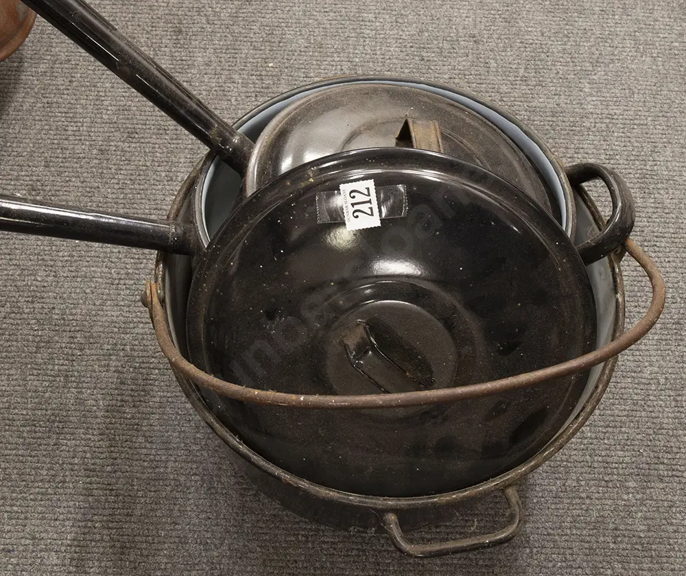 Colonial Enamel Cooking Pots and Jam Pan Image 1++