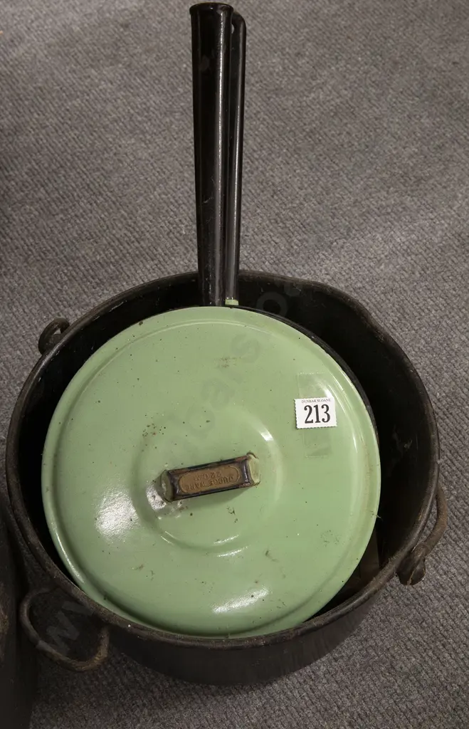 Colonial Enamel Cooking Pots and Jam Pan Image 1++
