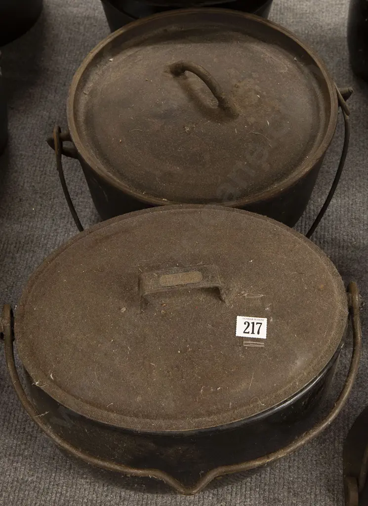 Colonial Cast Iron and Enamel Cooking Pots Image 1++