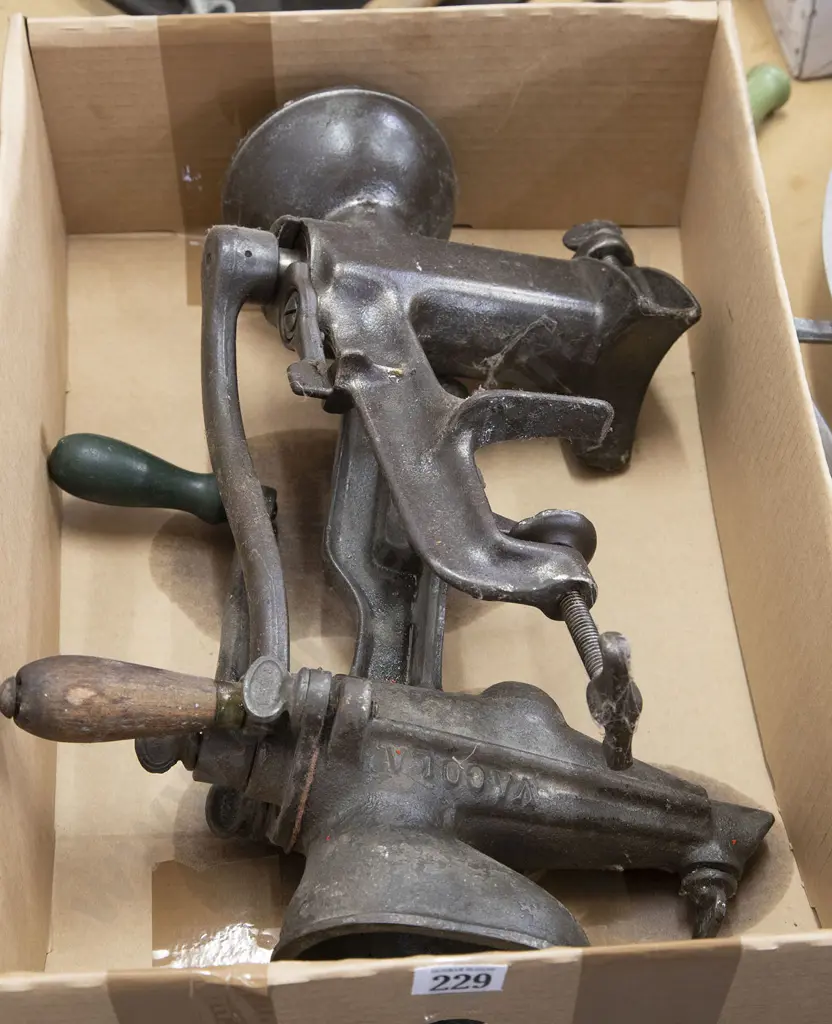 Two Large Colonial Mincers Image 1++