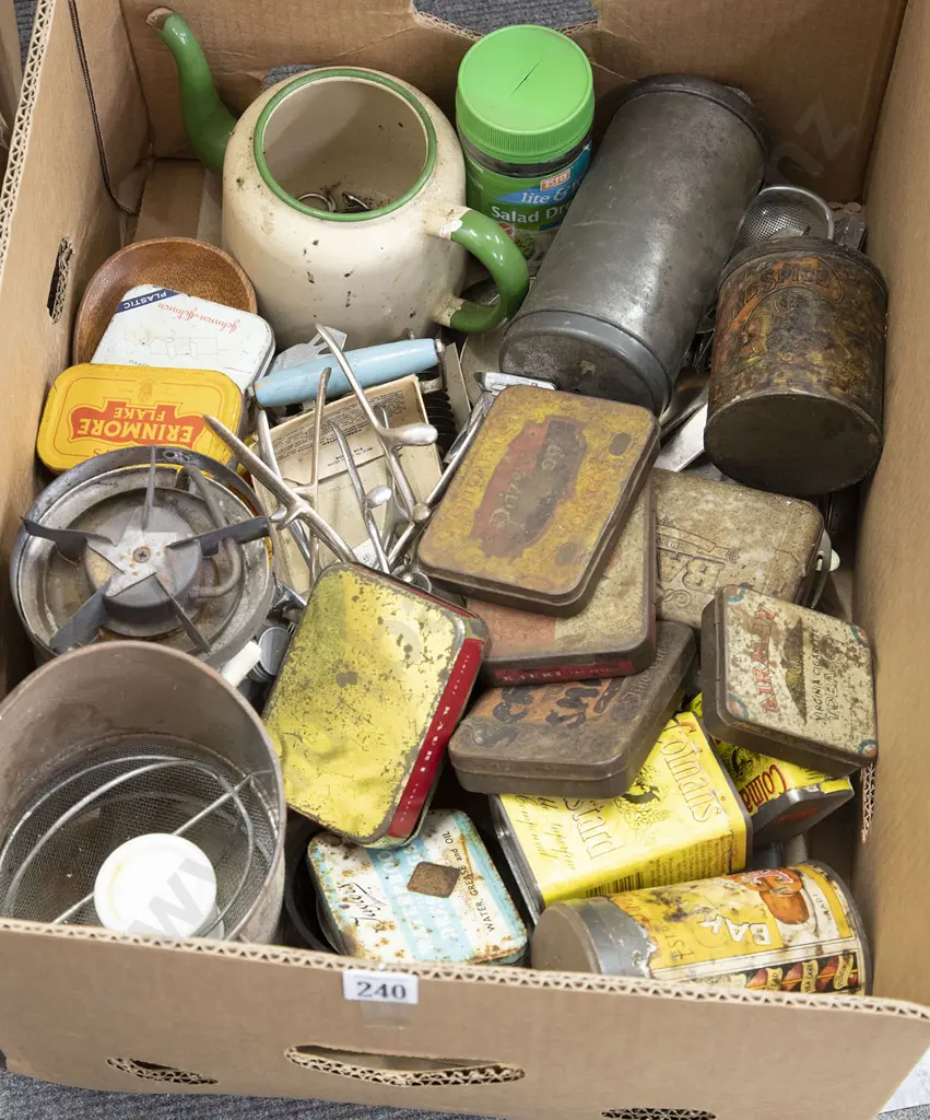 Carton of Various Tins and Assorted Image 1++
