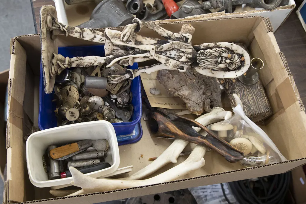 Carton of Assorted Clock Parts etc Image 1++