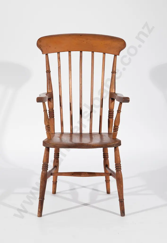 Victorian Elm and Deal Country Kitchen Stick Back Chair Image 1++