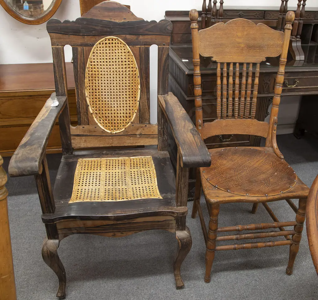 Rosewood Elbow Chair and American Bentwood Chair Image 1++