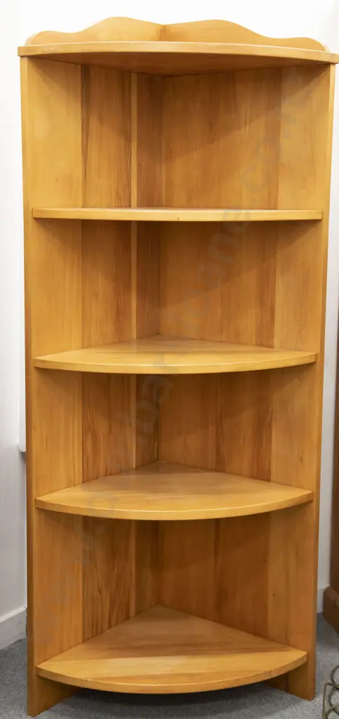 Rimu Five Shelf Corner Cabinet Image 1++