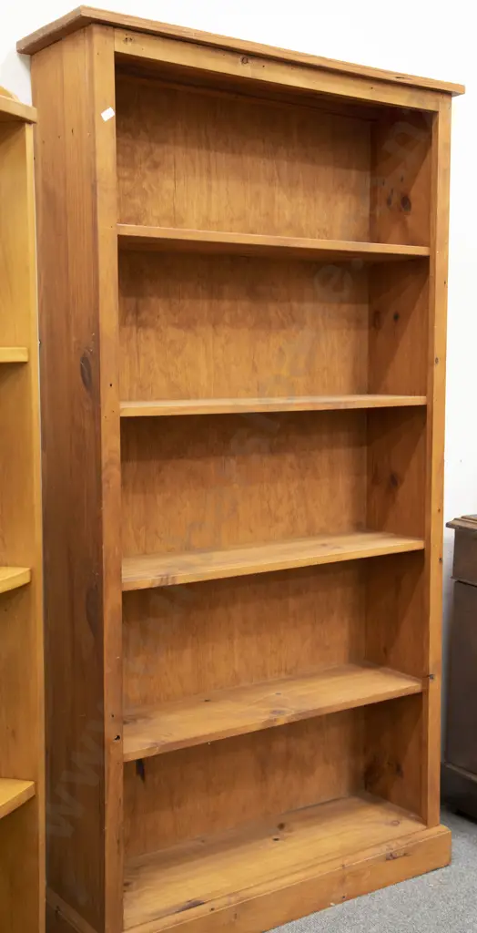 Five Shelf Pine Bookcase Small Size Image 1++