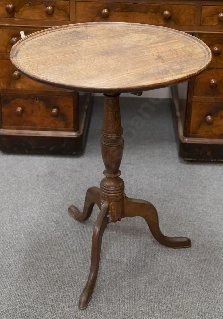 Geo III Faded Mahogany Wine Table (bad repair to leg) Image 1++
