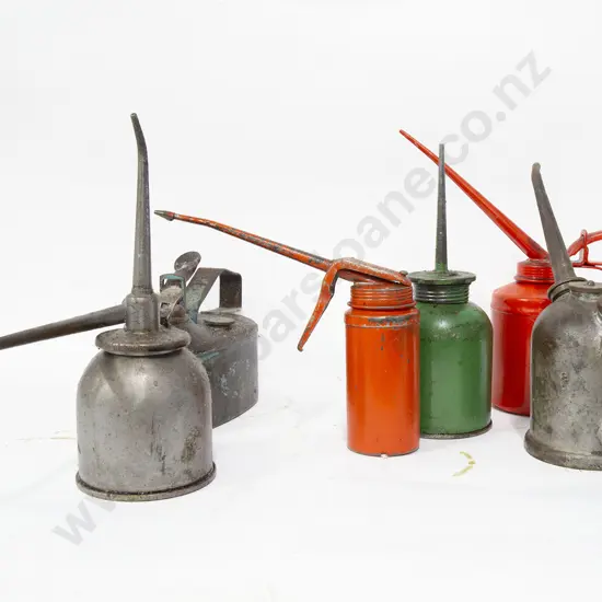 Six Various Oil Cans