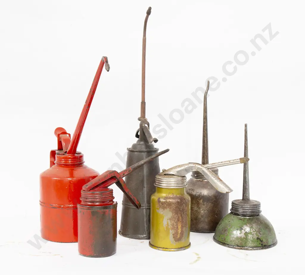 Six Various Oil Cans Image 1++