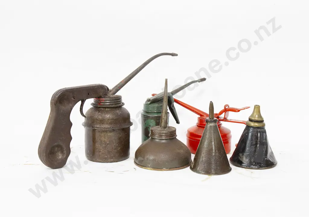 Six Various Oil Cans Image 1++