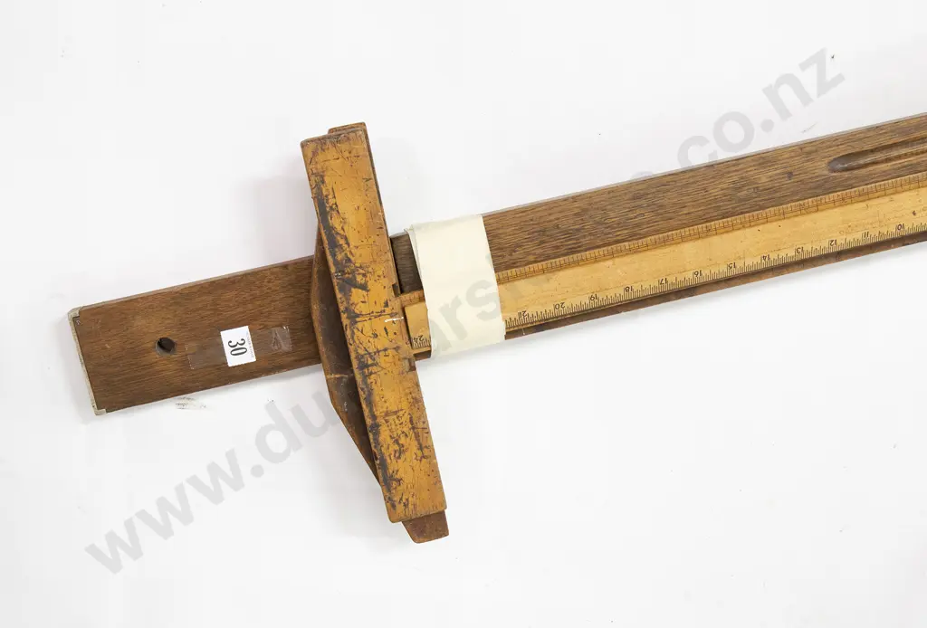 Two Wooden Levels with two T-squares and Rule Image 1++