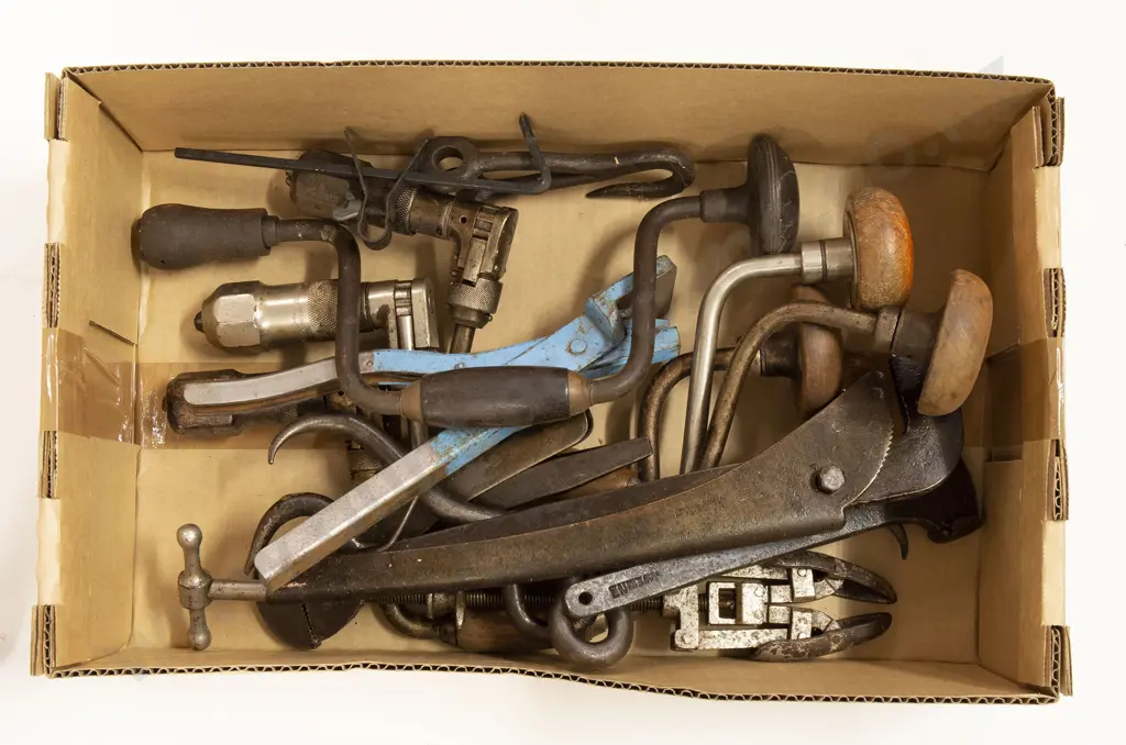 Assorted Metal Tools and Hand Braces Image 1++