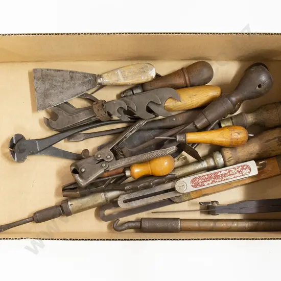 Collection Wooden Handle and Metal Hand Tools