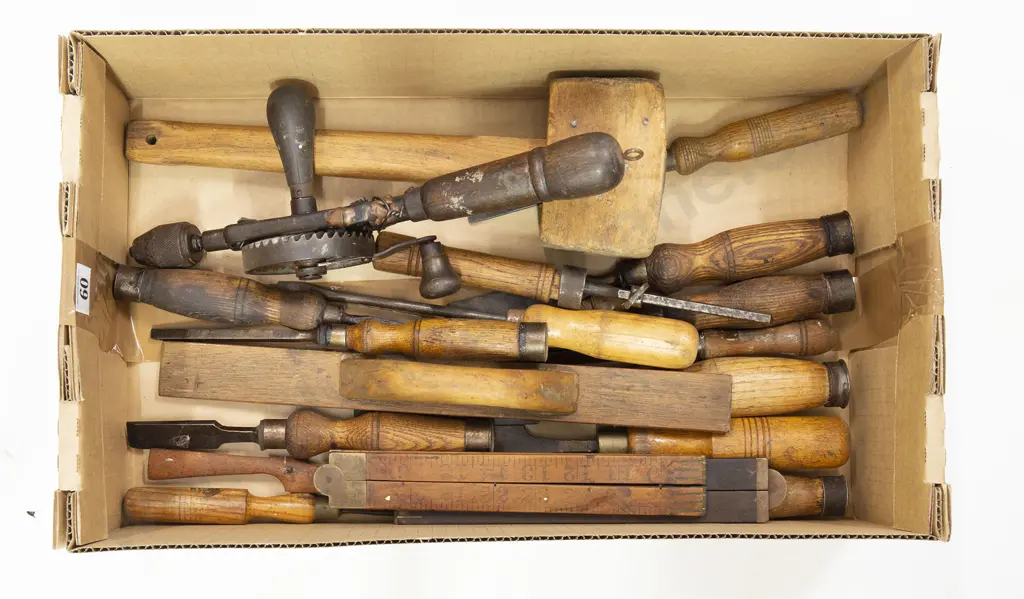 Assortment of Wooden Handled Tools Image 1++