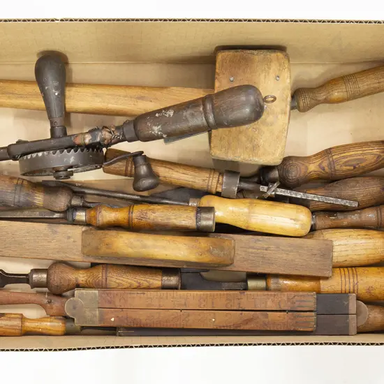 Assortment of Wooden Handled Tools