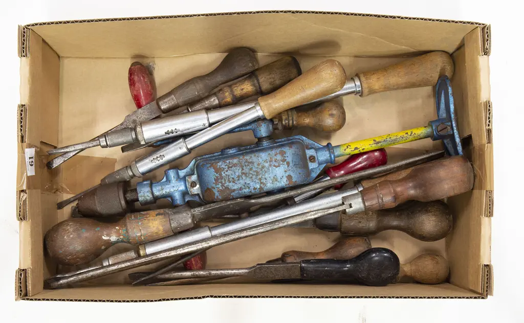 Assortment of Wooden Handled Tools Image 1++