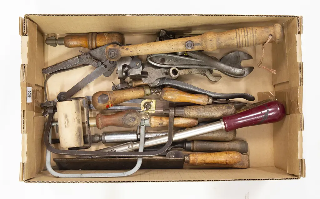 Assortment Wooden Handled and All Steel Hand Tools Image 1++