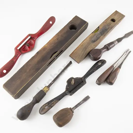 Two Vintage Brass Mounted Spirit Levels