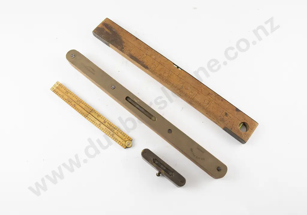 Brass Mounted Spirit Level By F R Low Pty Ltd Sydney Image 1++