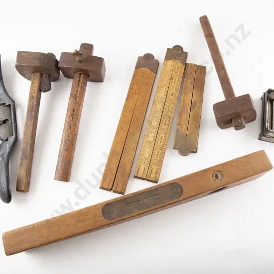 Three Folding Boxwood Rulers