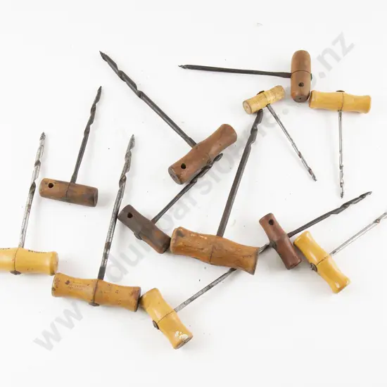 12 Small T Handled Augers