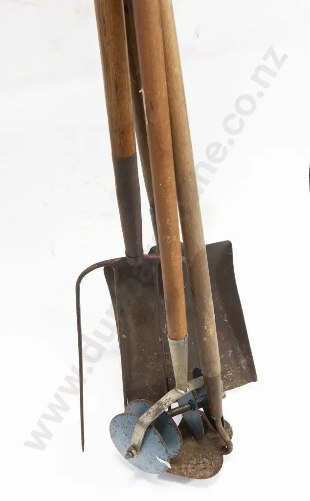Four Various Long Handled Garden Tools Image 1++