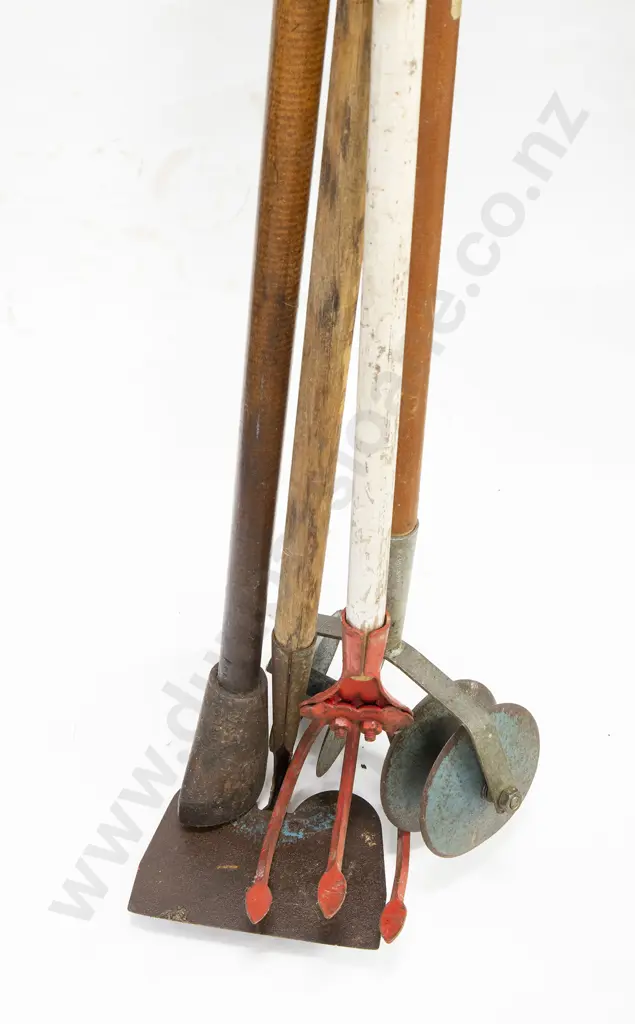 Four Various Long Handled Garden Tools Image 1++