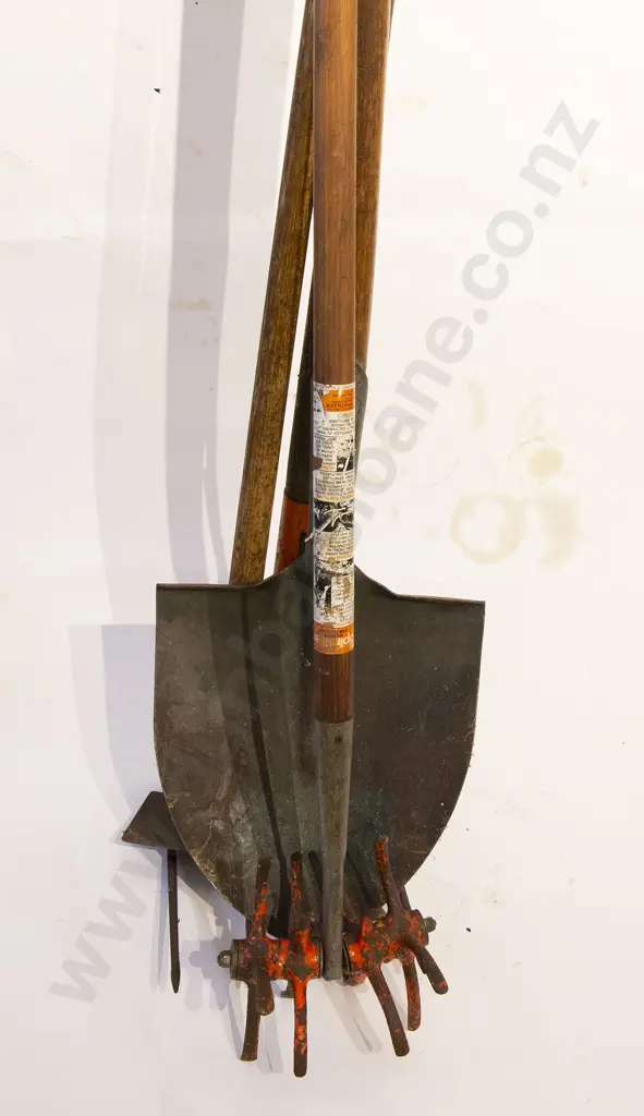Four Various Long Handled Garden Tools Image 1++