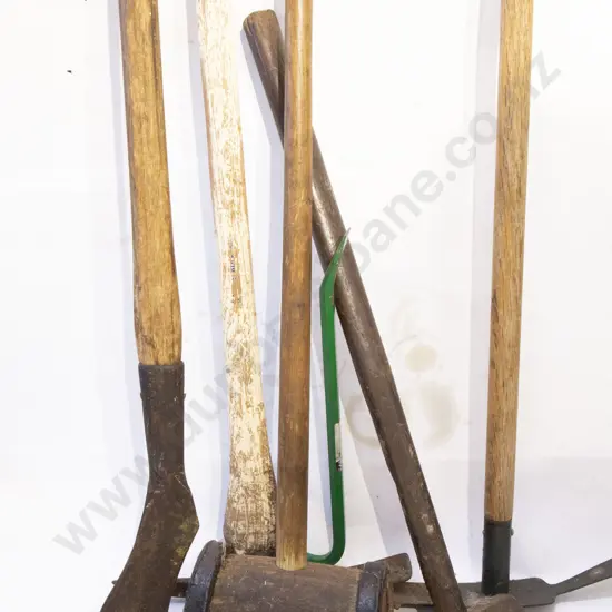 Seven Various Long Handled Tools