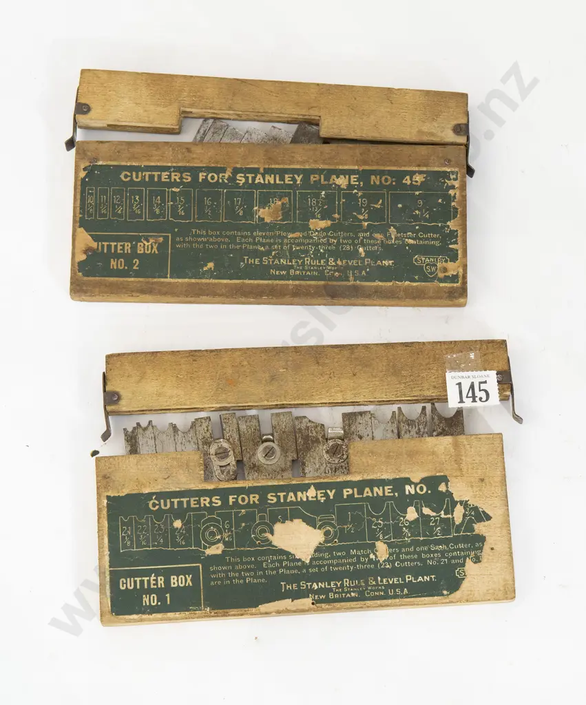Two Sets Stanley No45 Cutters Box No1 and No2 Image 1++