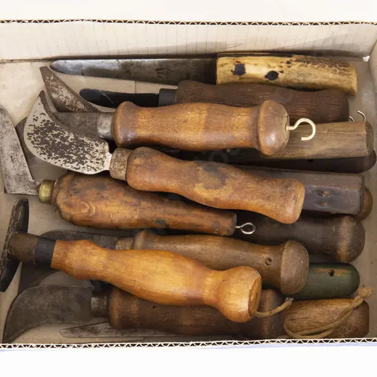 Collection Various Linoleum & Other Cutters (19)