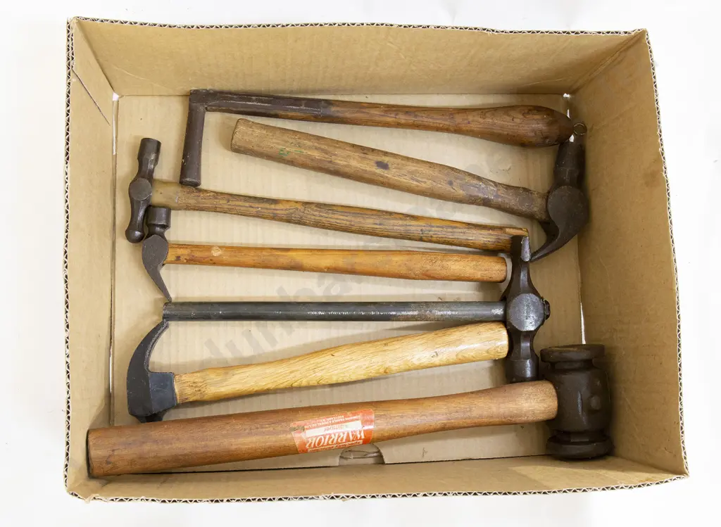 Collection Wooden Handled Hammers (7) Image 1++
