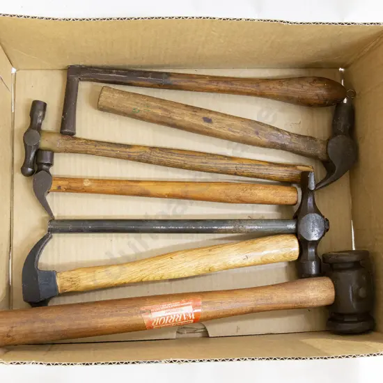 Collection Wooden Handled Hammers (7)