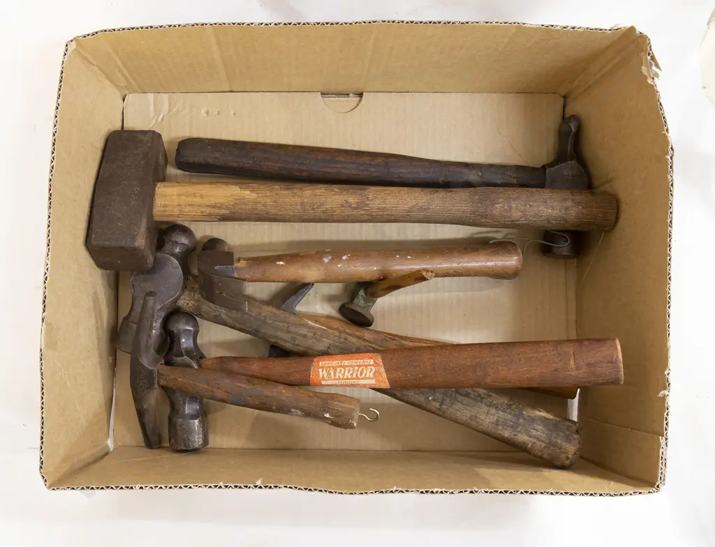 Collection Wooden Handled Hammers (9) Image 1++