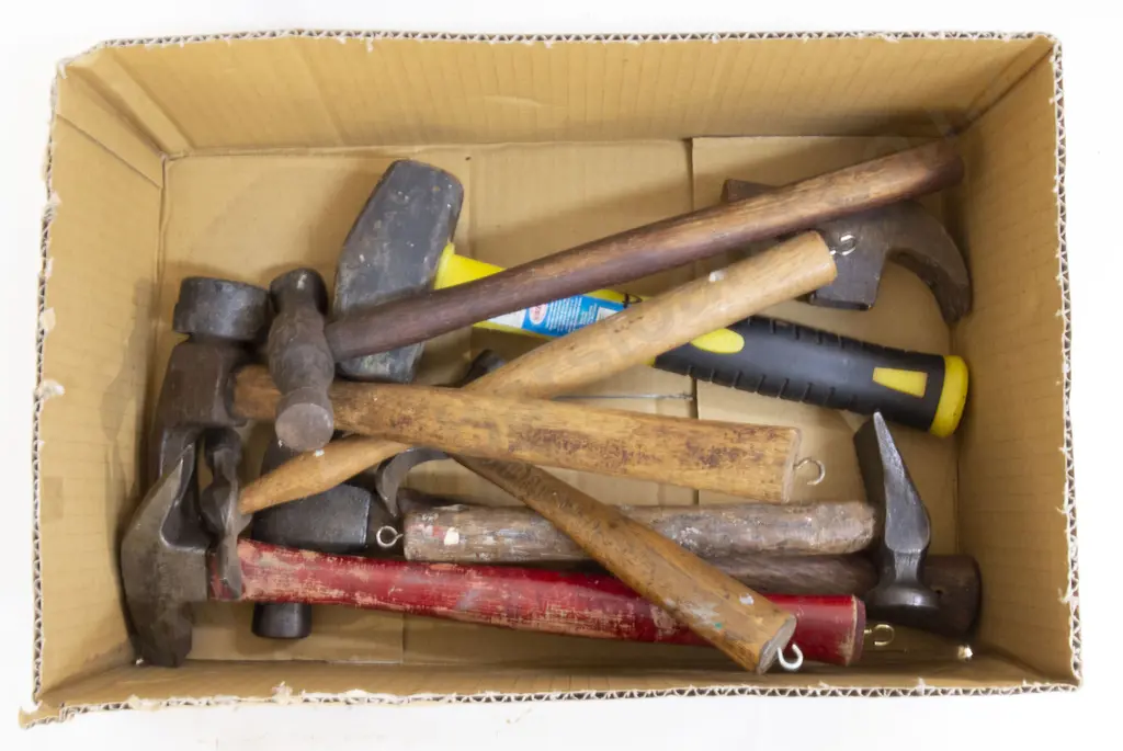Collection Wooden Handled Hammers (8) Image 1++