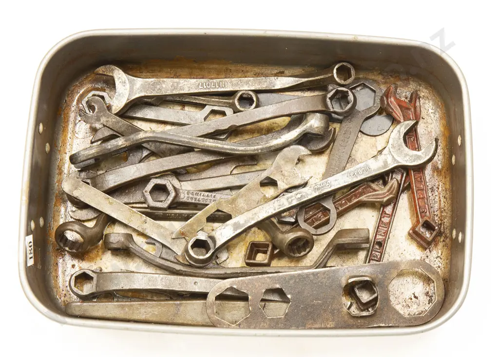 Assorted Steel Hand Tools Mainly Ring Spanners Image 1++